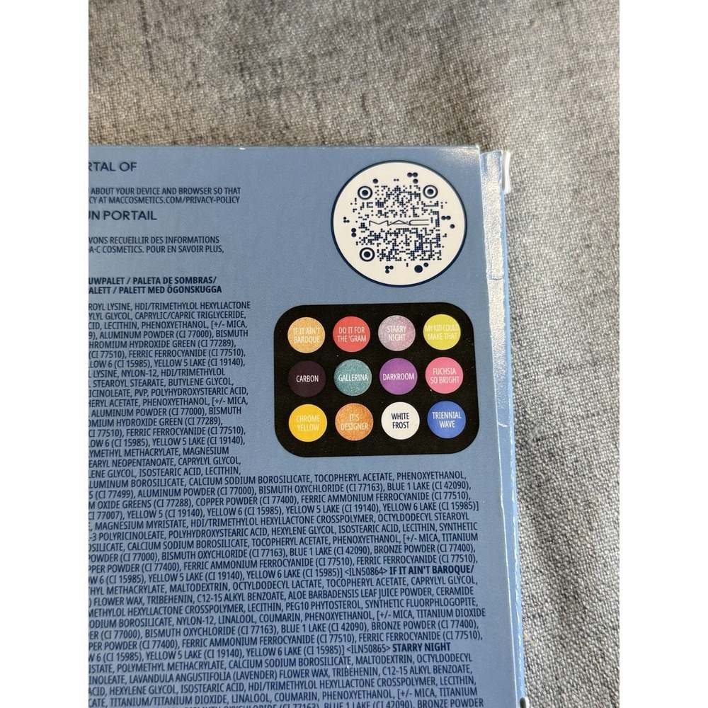 MAC CONNECT IN COLOR EYE SHADOW PALETTE 12 SHADES VIBRANT HI-FI COLOR New in Box - Picture 5 of 8